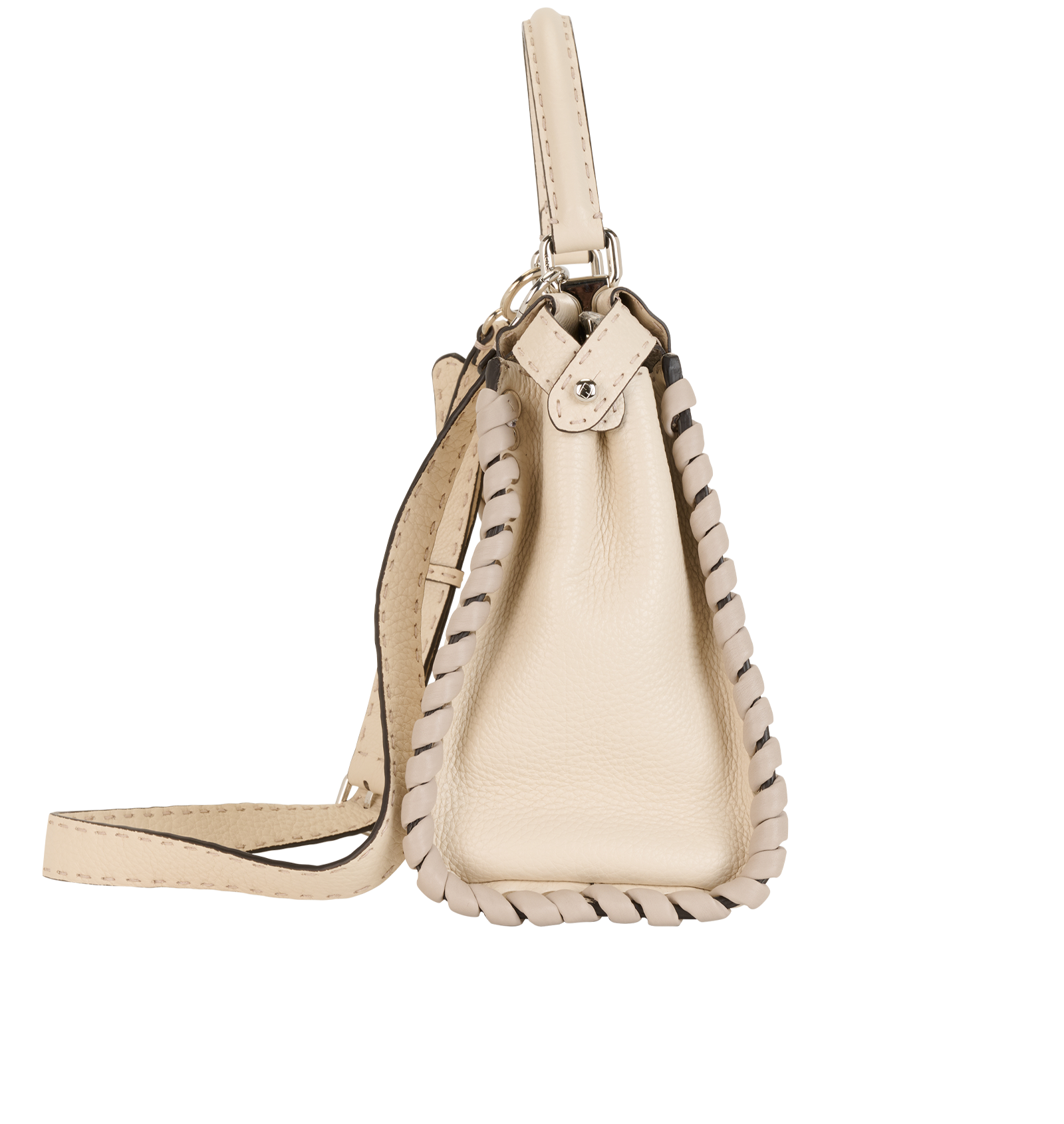 Medium Selleria Peekaboo, &pound;1,500, Handbags, Cream, Leather, Side view